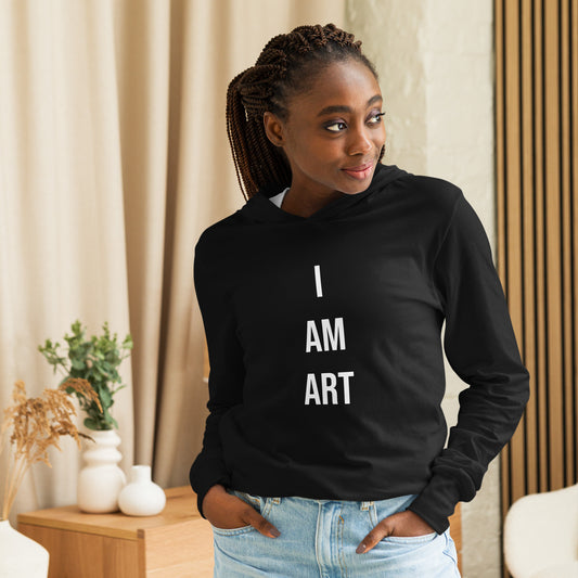 I AM ART Hooded long-sleeve shirt